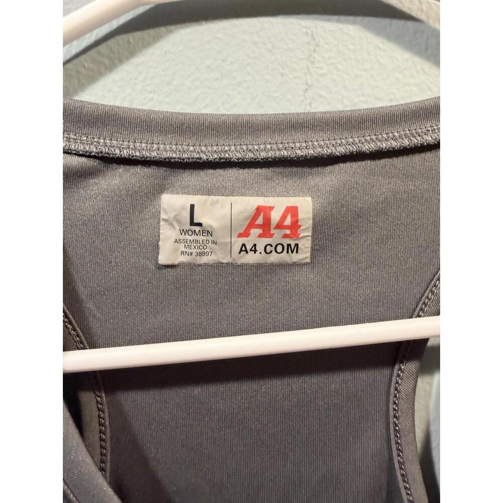 Womens A4 Tank Top Size Large Gray - Picture 3 of 4